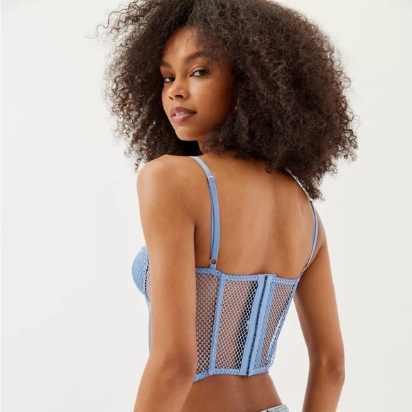 Urban Outfitters Out From Under Modern Love Overdrive Fishnet Corset Sz S NWT - Picture 3 of 16